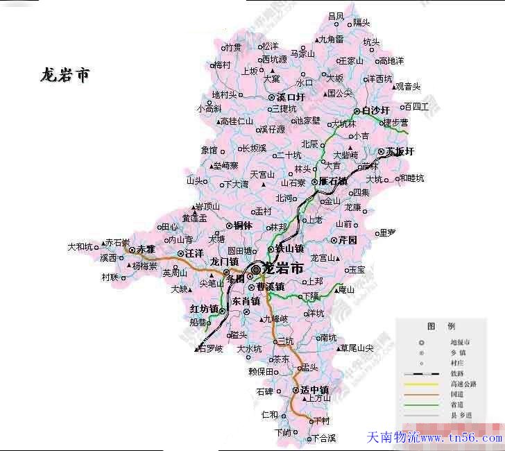 東莞到龍巖市地圖 www.xjsyrc.cn